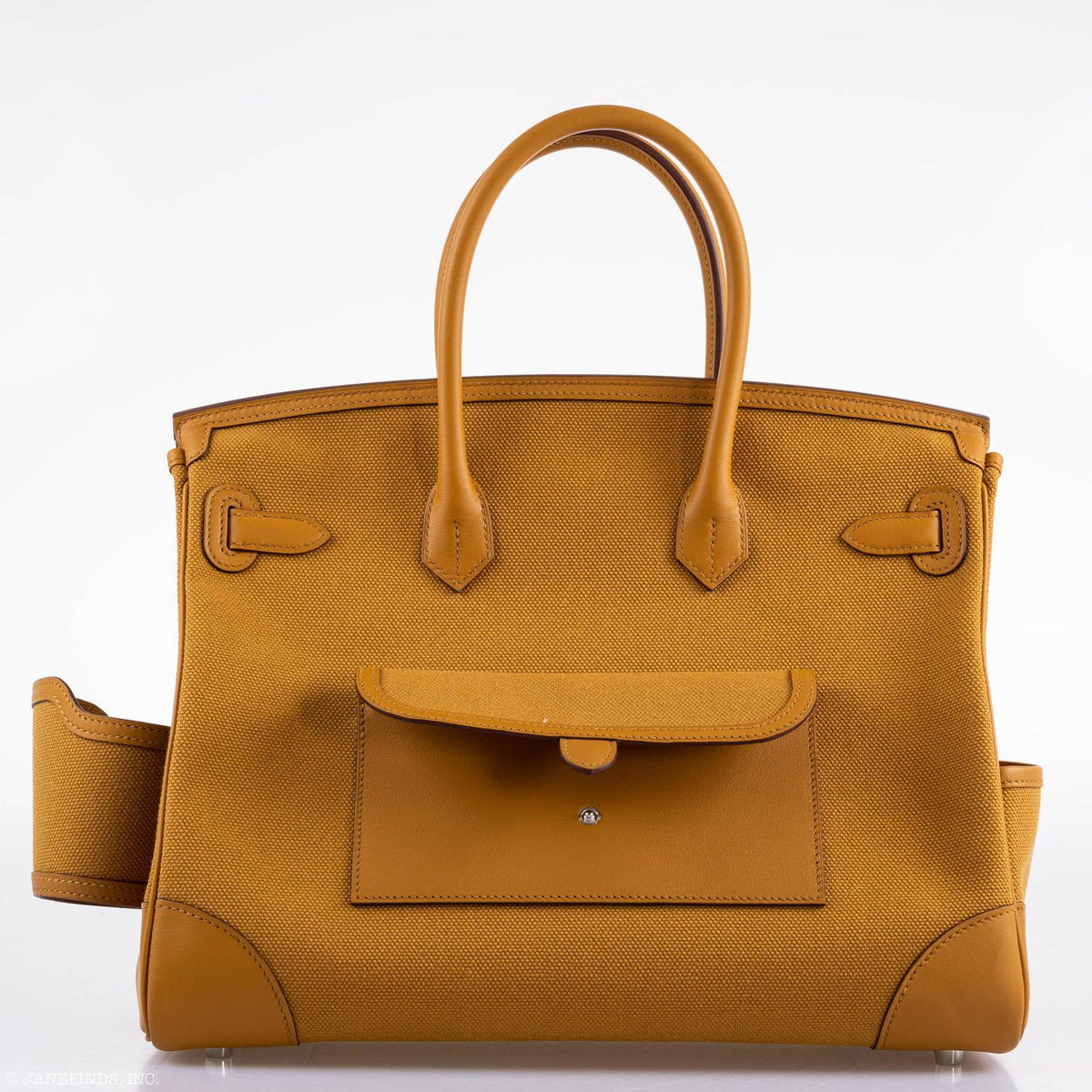 Hermes Birkin Cargo 35 Sesame Swift & Canvas Palladium Hardware - 2021, Z