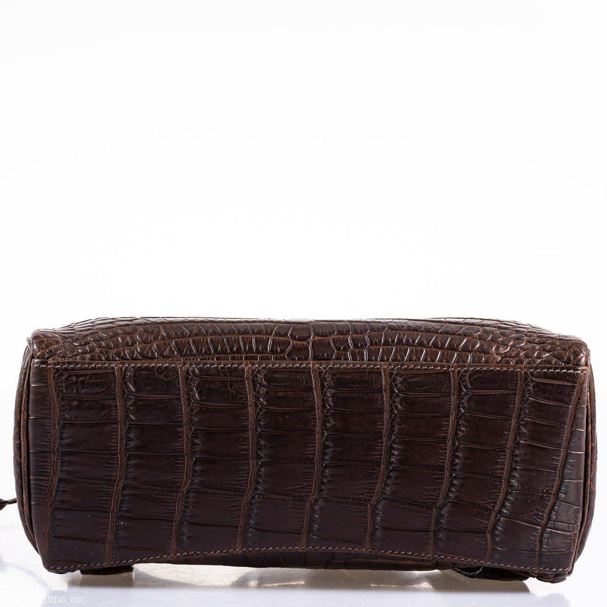 Hermes Kelly Ado 27 Matte Havane Nilo Crocodile with Palladium Hardware - 2001, E Square