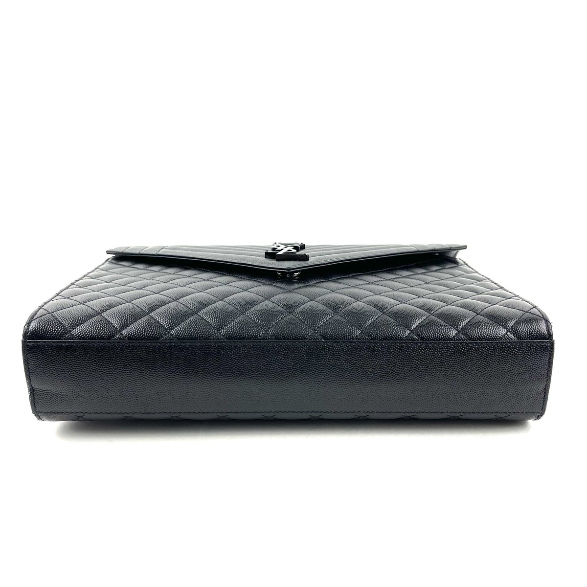 SAINT LAURENT Lg Triquilt Monogram Matelasse Envelope Bag