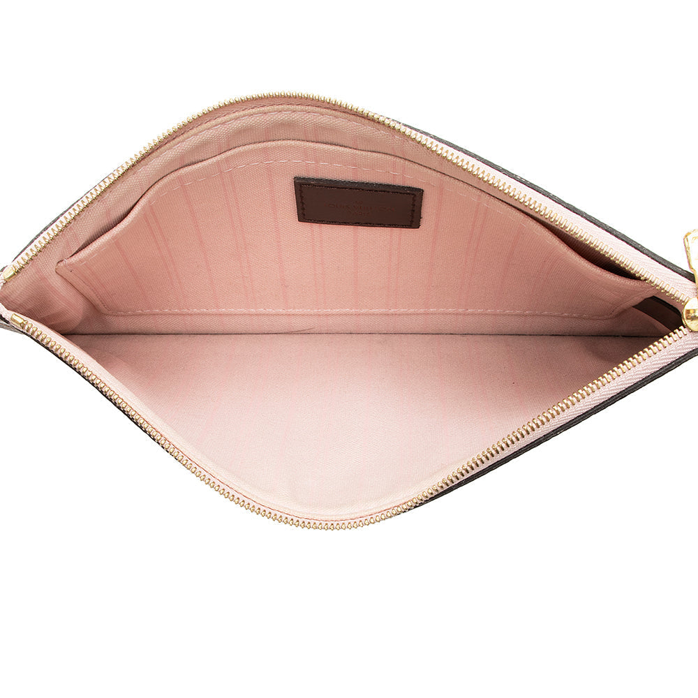 Louis Vuitton Damier Ebene Neverfull MM Pochette (SHF-16975)