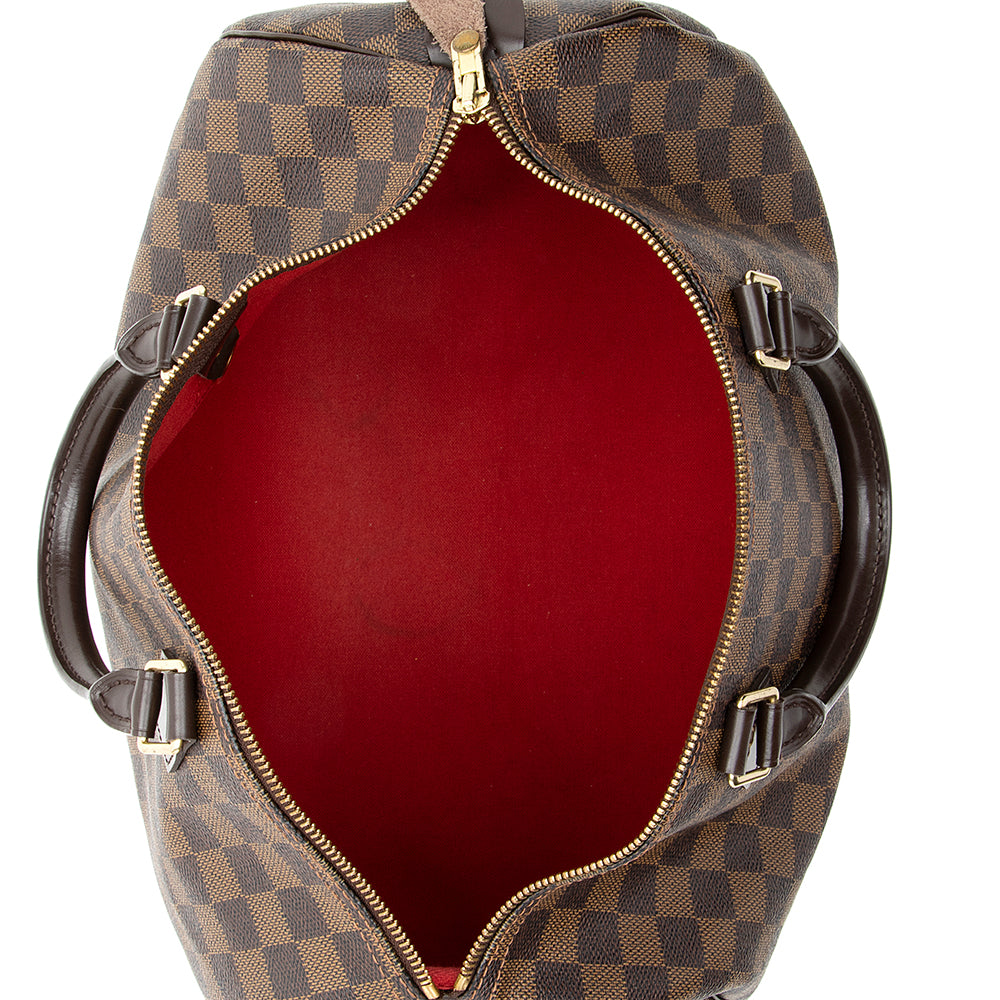 Louis Vuitton Damier Ebene Speedy 35 Satchel (SHF-18312)