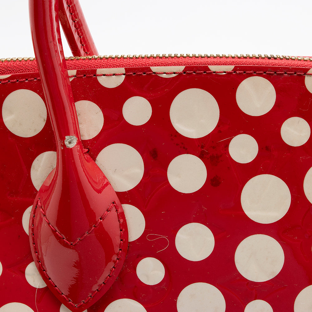 Louis Vuitton Limited Edition Monogram Vernis Dots Infinity Lockit MM Satchel (SHF-15344)