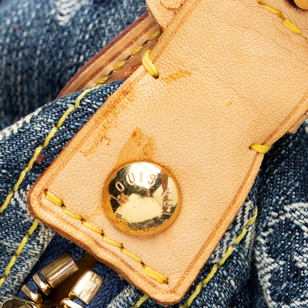 Louis Vuitton Monogram Denim Baggy GM Shoulder Bag (SHF-18206)
