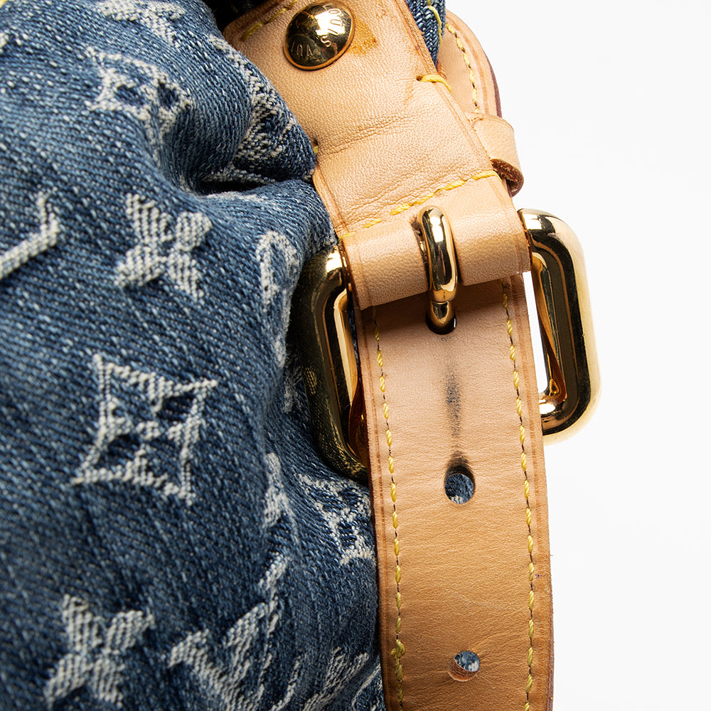 Louis Vuitton Monogram Denim Baggy GM Shoulder Bag (SHF-18206)