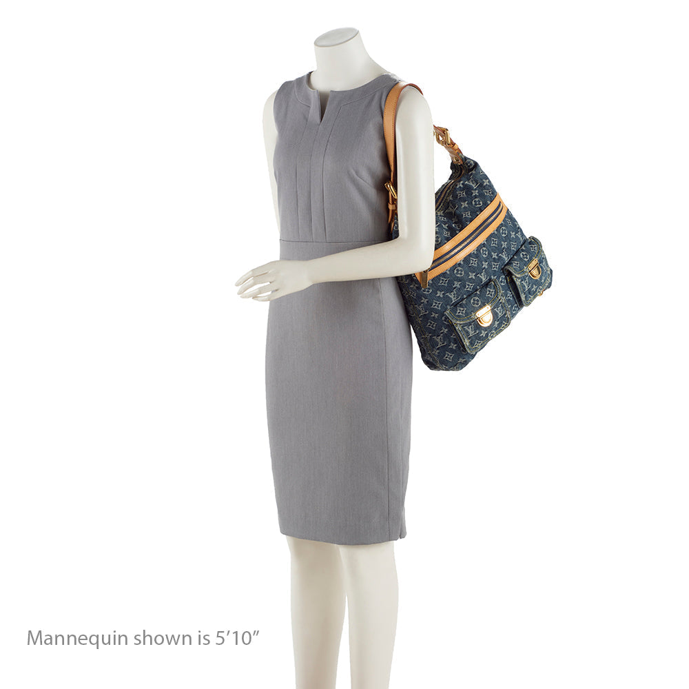 Louis Vuitton Monogram Denim Baggy GM Shoulder Bag (SHF-18206)