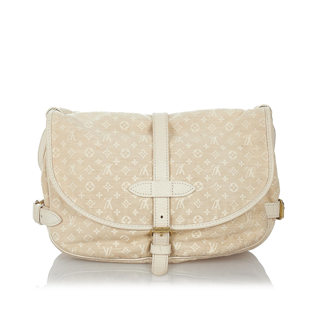 Louis Vuitton Monogram Mini Lin Saumur (SHG-27127)
