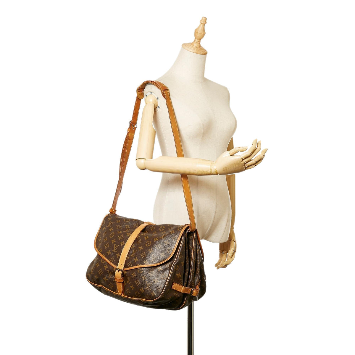 Louis Vuitton Monogram Saumur 25 (SHG-26793)
