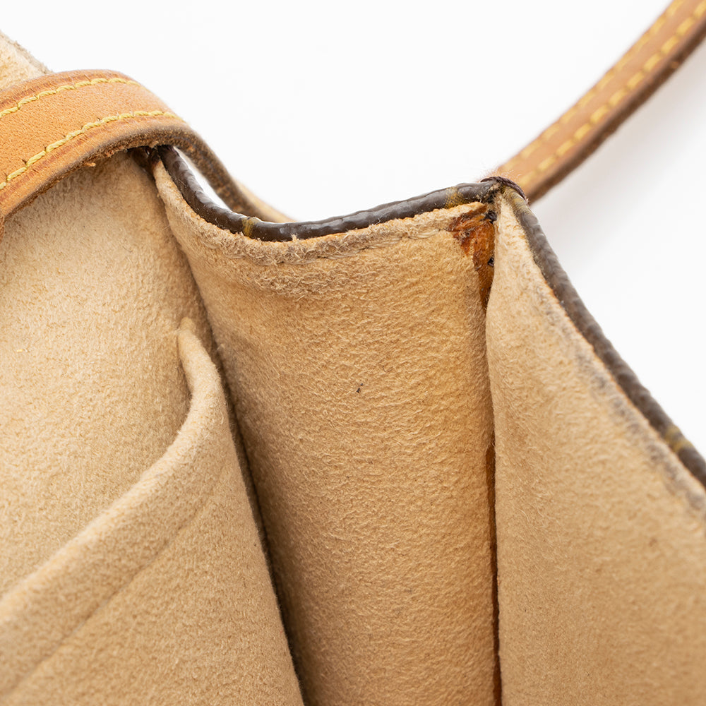 Louis Vuitton Vintage Monogram Canvas Pochette Twin GM Shoulder Bag (SHF-18031)