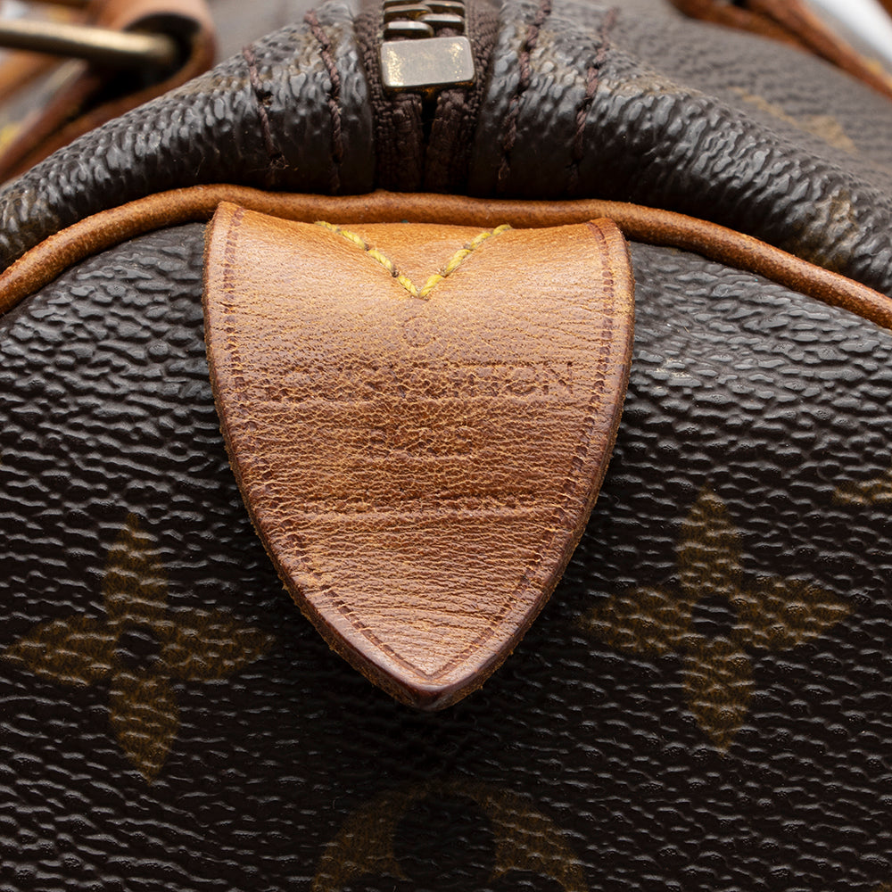 Louis Vuitton Vintage Monogram Canvas Speedy 35 Satchel (SHF-14899)
