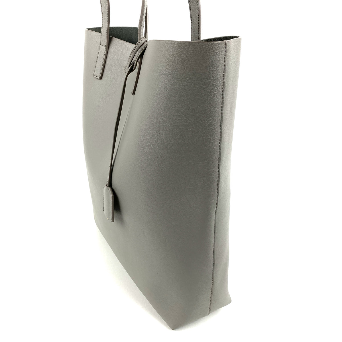 SAINT LAURENT Leather Shopper Tote Tall