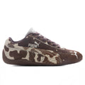 Women's Speedcat Cow Print - Chocolate Brown/Gum