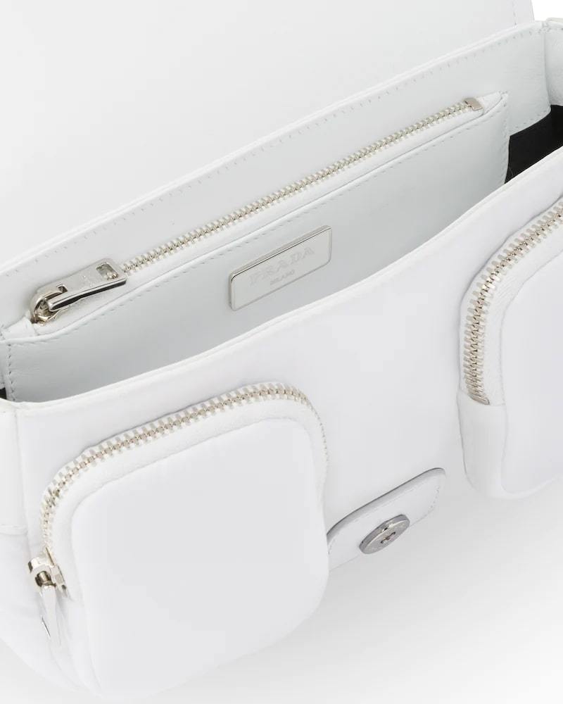Prada Pocket Nylon and Brushed Leather Bag