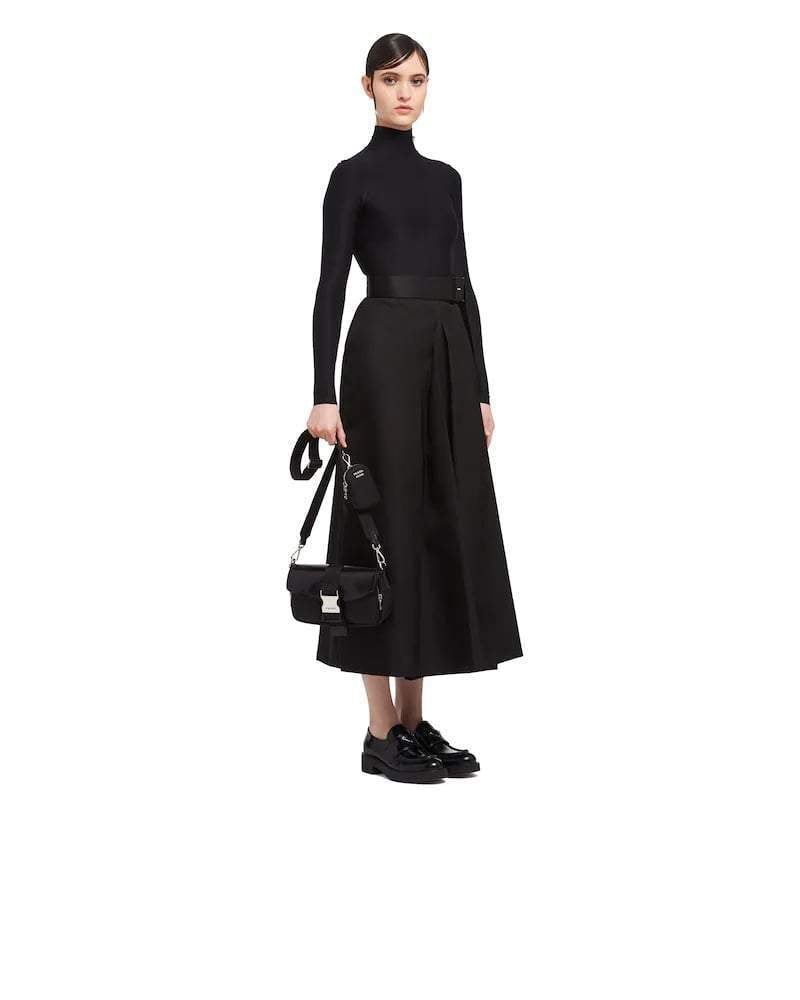 Prada Pocket Nylon and Brushed Leather Bag