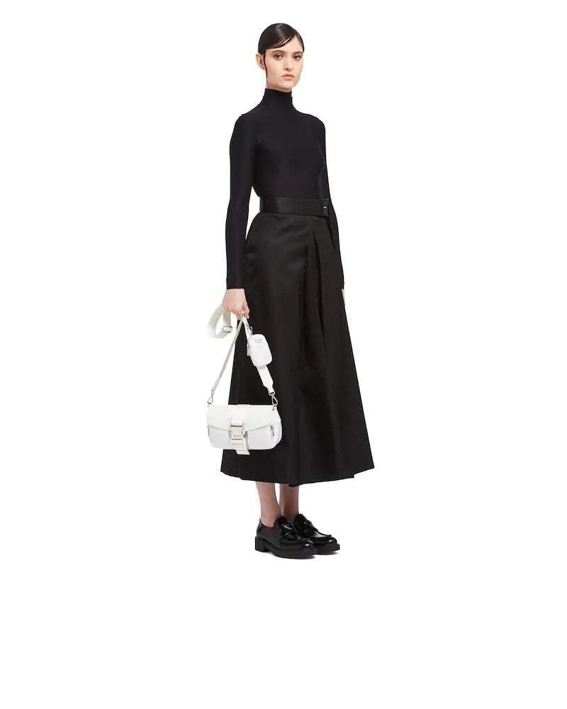 Prada Pocket Nylon and Brushed Leather Bag